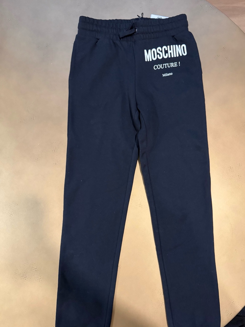 Moschino Kids Black Logo Joggers